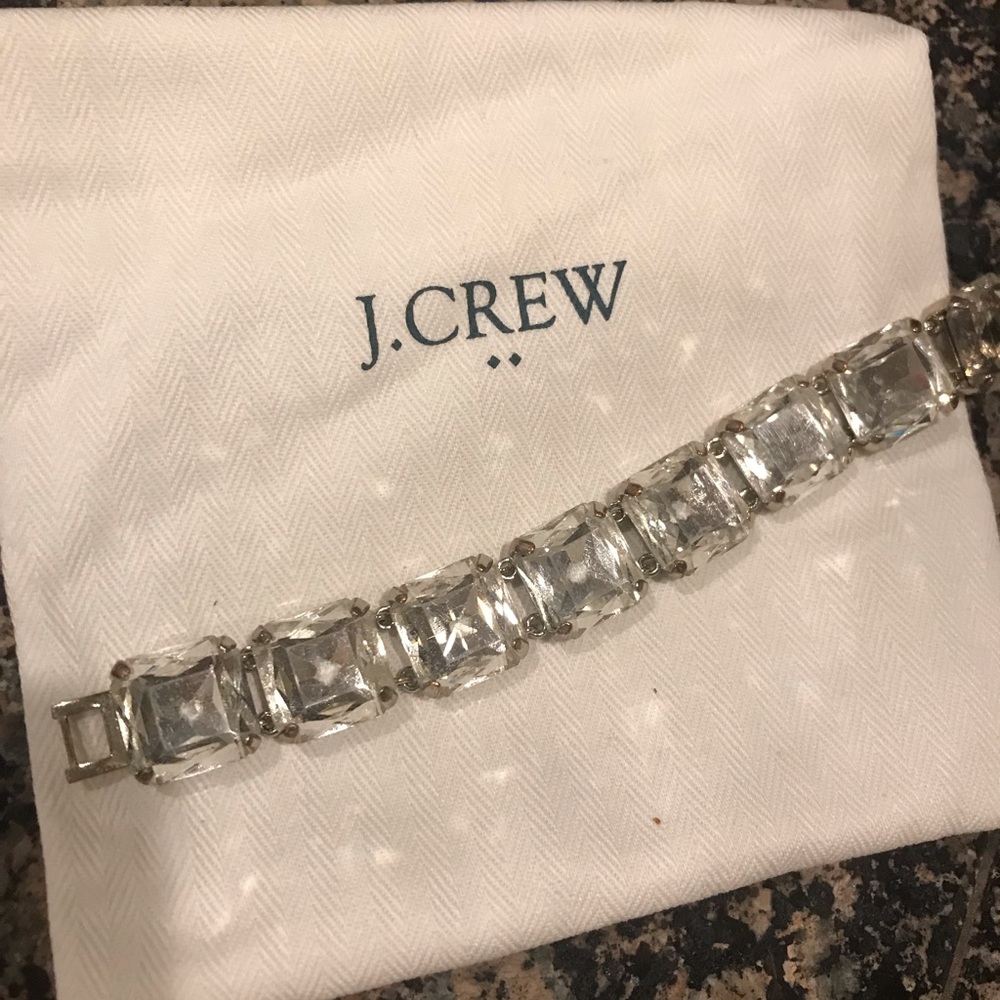 J. Crew Square Rhinestone Bracelet